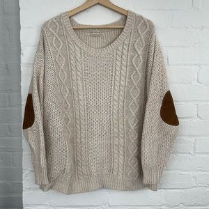 Knit Sweater with Elbow Pads